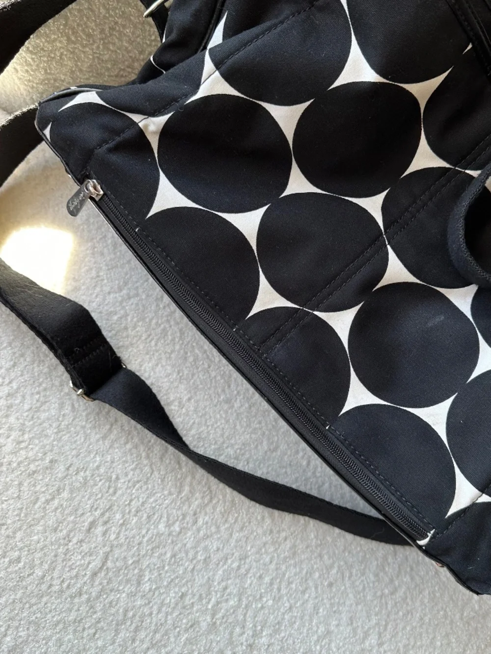 Thirty One black and white dot laptop bag suite success tote
